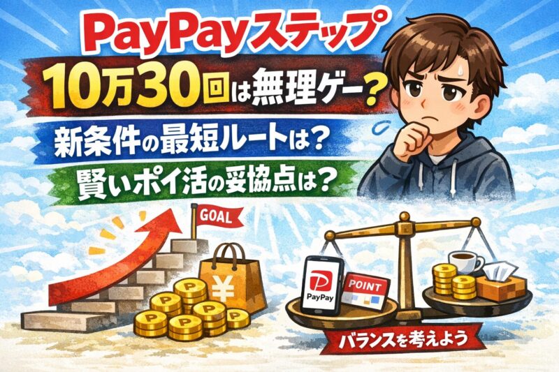 PayPayステップ10万30回は無理ゲー？新条件での最短ルートと賢いポイ活の妥協点