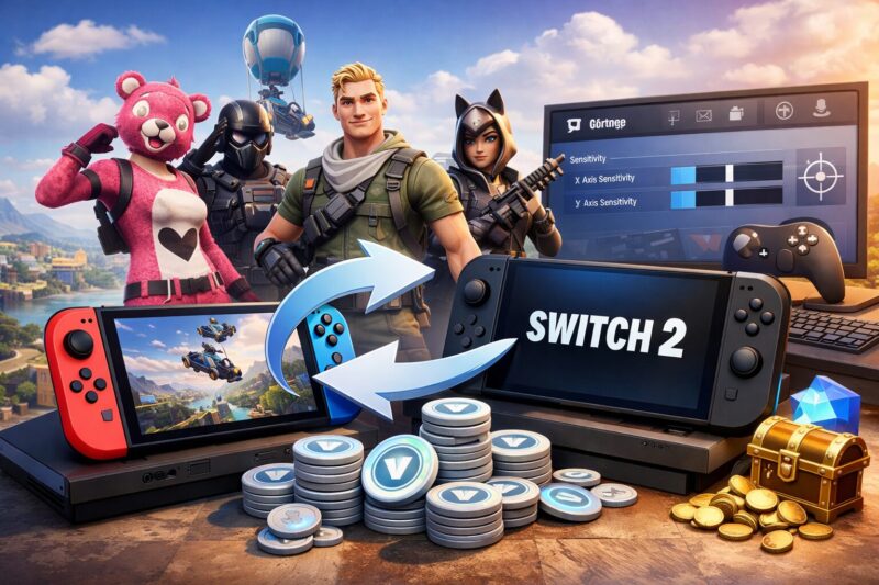 【2026年最新】Switch 2フォートナイト引き継ぎ手順完全版！スキン・V-Bucks移行と感度設定のコツ