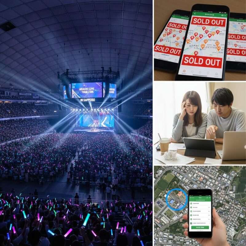 嵐ライブ2026札幌公演でホテルが取れない？予約の裏技や穴場エリアでの対処方法