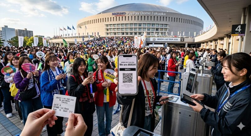 【体験談】嵐ライブ2026福岡 座席はいつわかる？デジタルチケットの表示タイミングと実際の流れを完全再現