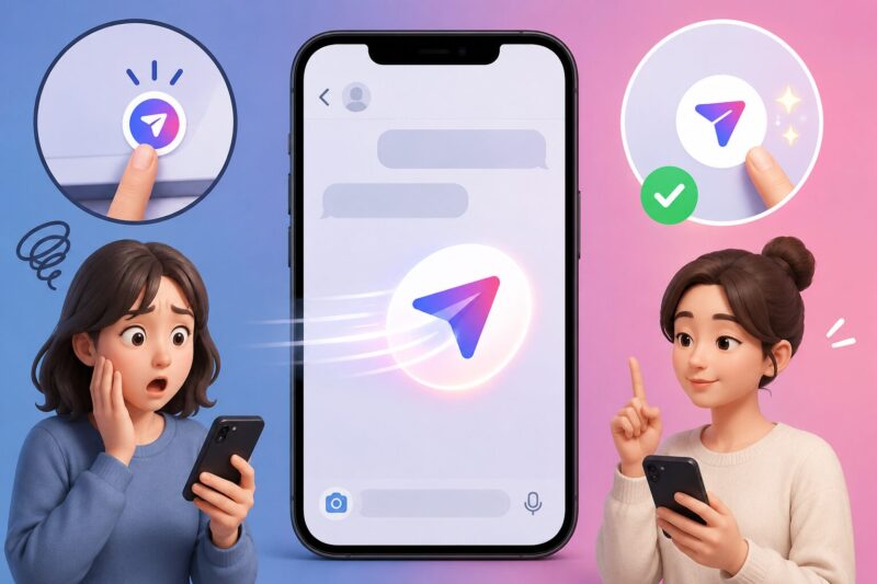インスタントの送信の間違いと正解