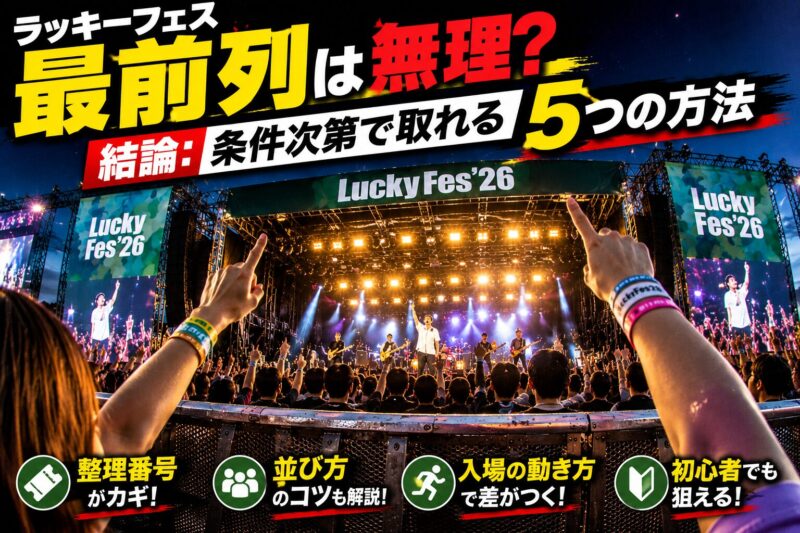 ラッキーフェス2026の最前列攻略