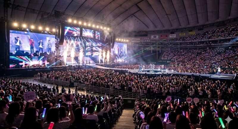 嵐ライブ「東京ドーム アリーナ席」の見え方をイメージした画像