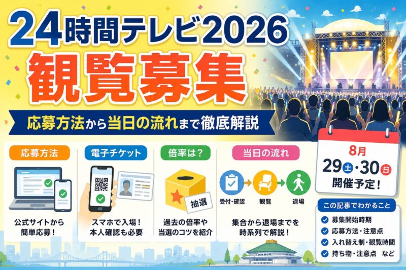 24時間テレビ2026 観覧募集ガイド